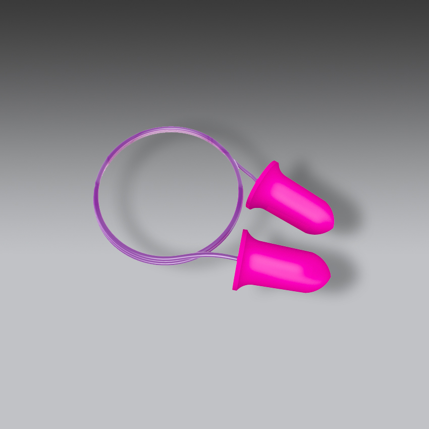 orejeras para la seguridad industrial tapon auditivo ecofriendly con cordon modelo ekho 32pink marca jyrsa
