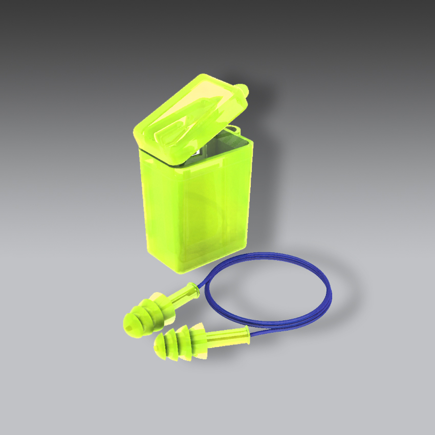 orejeras para la seguridad industrial tapon reutilizable high visibility con cordon modelo ekho 27amc marca jyrsa